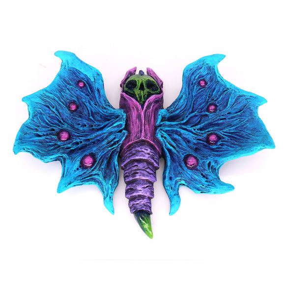 Blue Moth - Hand Painted Resin Magnet