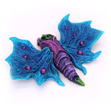 Blue Moth - Hand Painted Resin Magnet