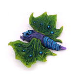 Green Moth - Hand Painted Resin Magnet