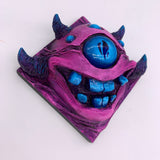 Pink Smiley - Hand Painted Resin Magnet