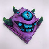 Purple Smiley - Hand Painted Resin Magnet