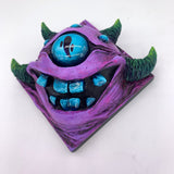 Purple Smiley - Hand Painted Resin Magnet