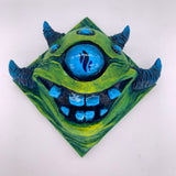 Green Smiley - Hand Painted Resin Magnet