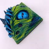 Green Face Hugger - Hand Painted Resin Magnet