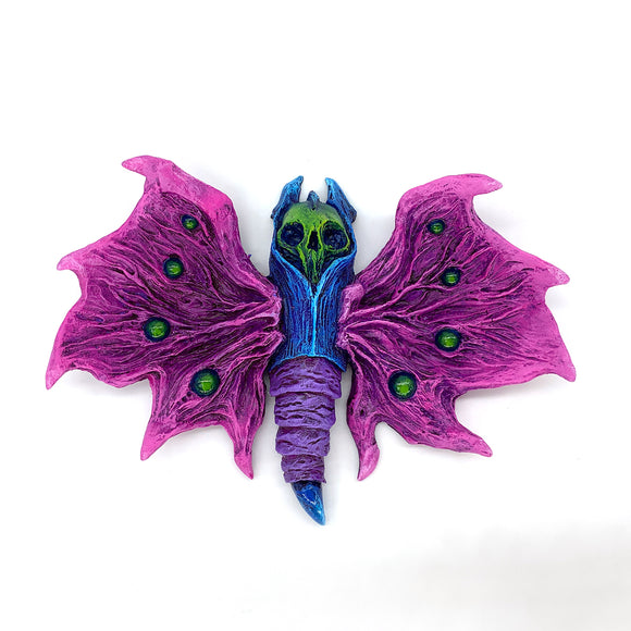 Purple Moth - Hand Painted Resin Magnet