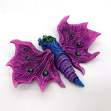 Purple Moth - Hand Painted Resin Magnet