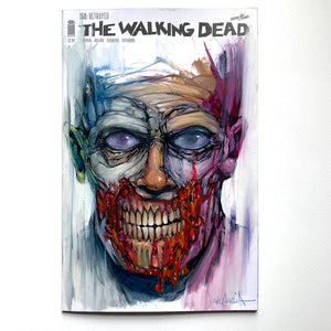 "The Dead" - Oil Painting on Comic Book