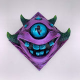 Purple Smiley - Hand Painted Resin Magnet