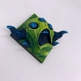 Green Frowns - Hand Painted Resin Magnet