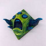 Green Frowns - Hand Painted Resin Magnet